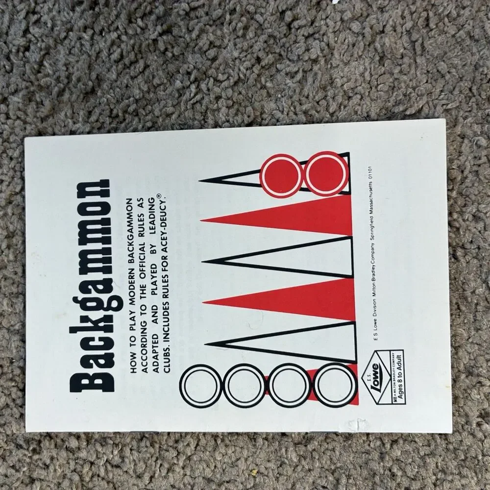 1973 E.S. Lowe Tournament Backgammon Complete In Box Nice Condition Game Night